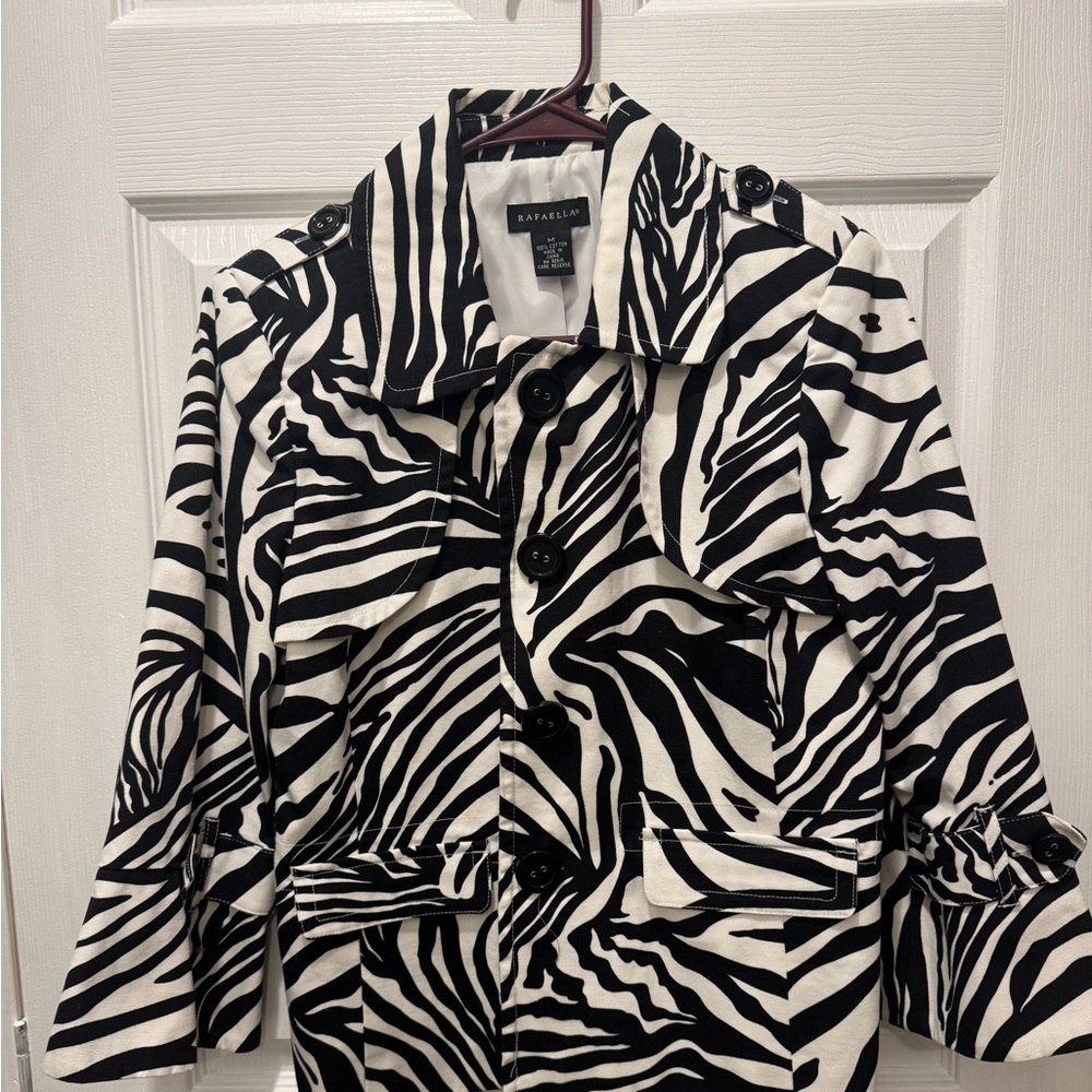 Rafaella Zebra Print Short Jacket